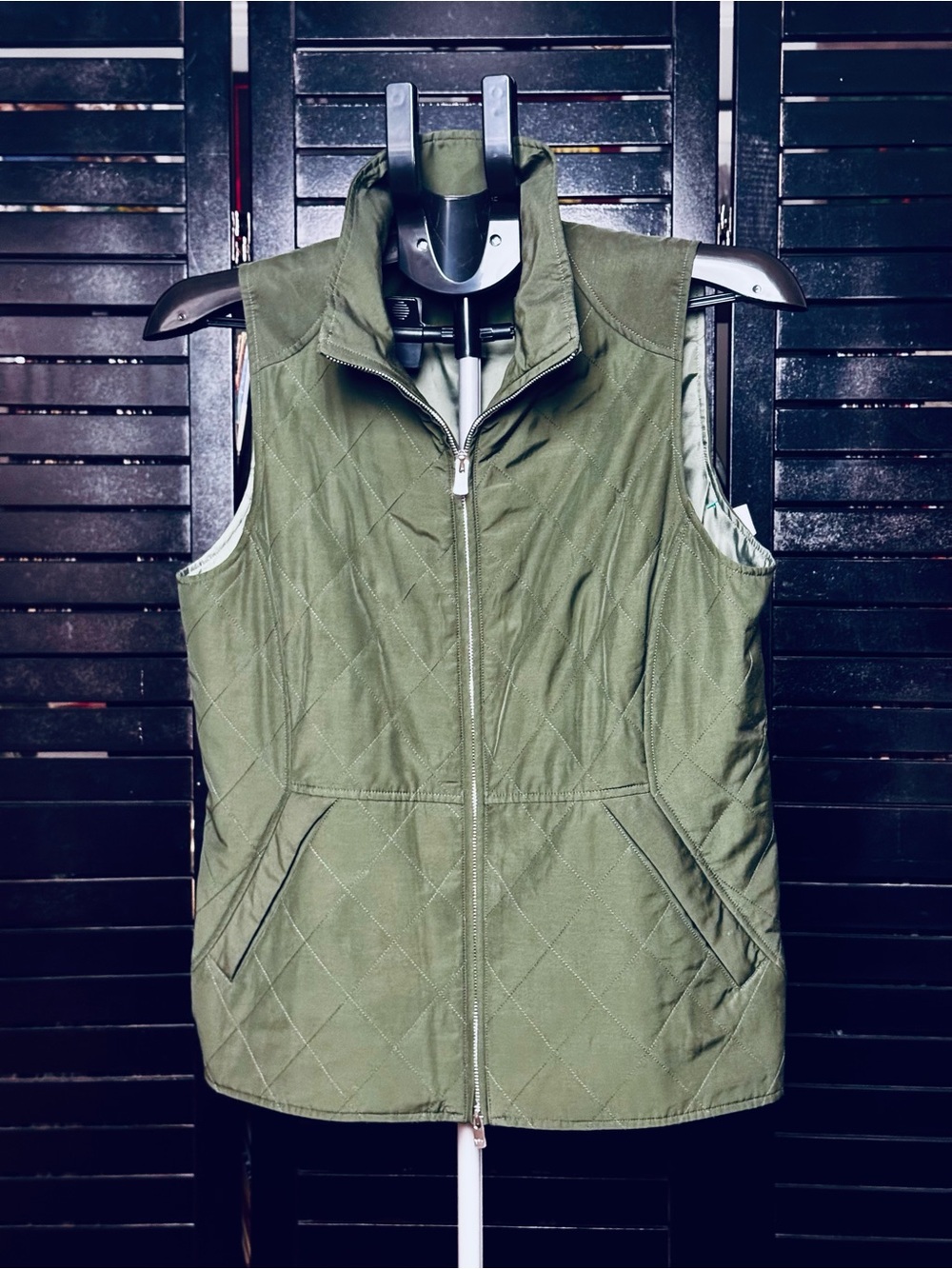Peter Millar Quilted Dark Green Men's Vest medium